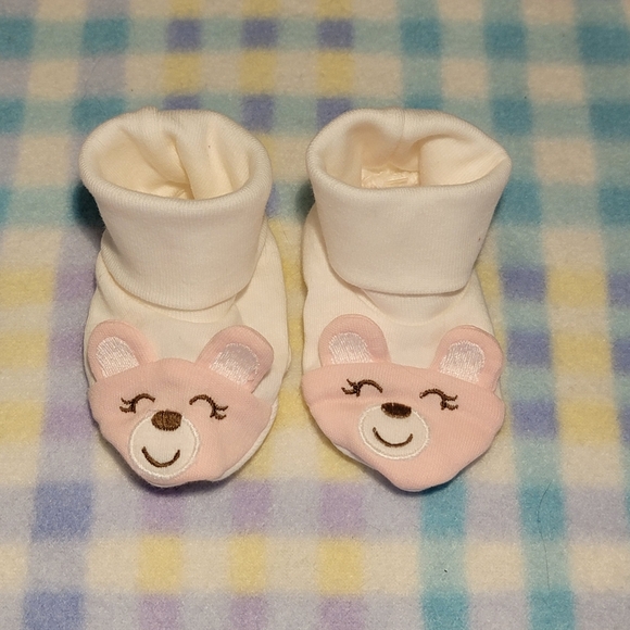 CARTER'S 🧸 Adorable 4pc Pink 'n White Teddy Bear Bodysuit Outfit NB - Picture 13 of 13